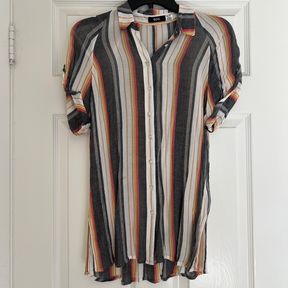BDG Multicolor Striped Women's Top